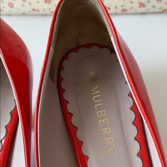 Burst of Colour! Mulberry Patent Leather Low 👠 - Picture 2 of 5